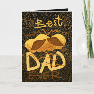 Cute Moustache Drawing Best Dad Ever Holiday Card
