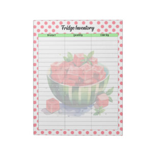 Cute Mouth Watering Watermelon Fridge Inventory Li Notepad