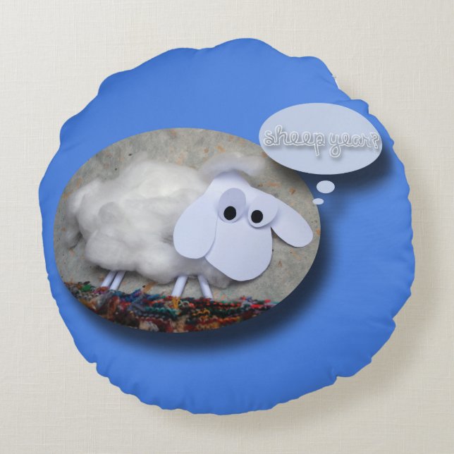 Cute Mouton chinois Année Zodiac Coussin d'anniver (Dos)