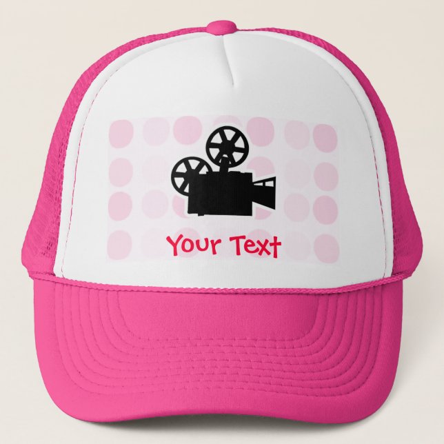 Cute Movie Camera Trucker Hat (Front)