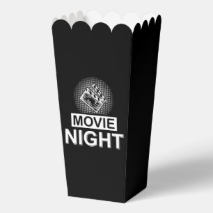 Cute movie night popcorn favor box