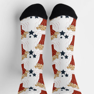 Cute Movie Night Popcorn Party Socks