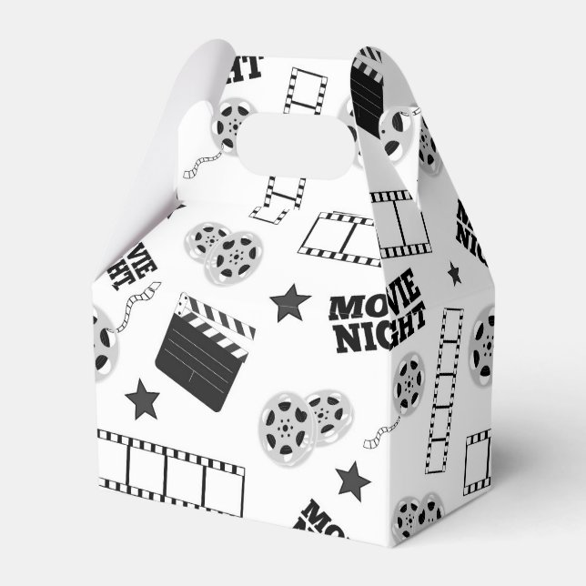 Cute Movie Theatre party tiled Favor Box (Front Side)