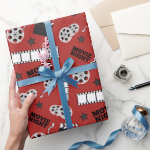 Cute Movie Theatre party tiled Wrapping Paper