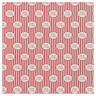 Cute movie theatre pop corn pattern material fabric