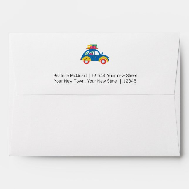 Cute Moving Announcement | New Address Envelope (Back (Top Flap))