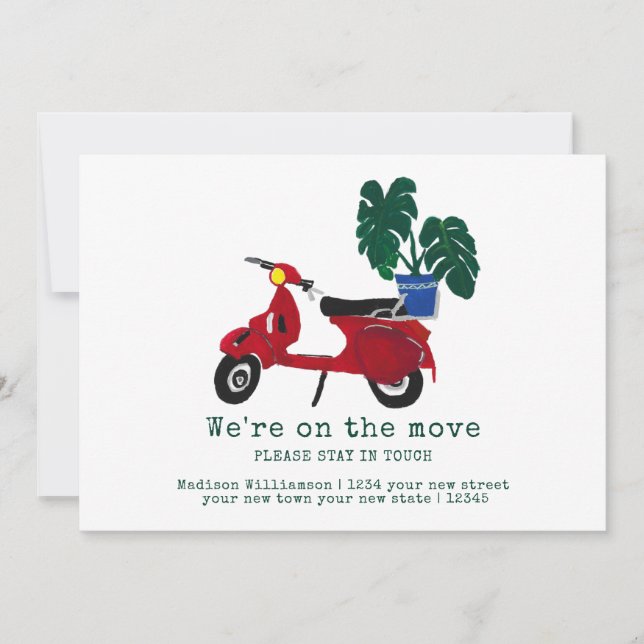 Cute Moving Announcement | We're on the Move (Front)