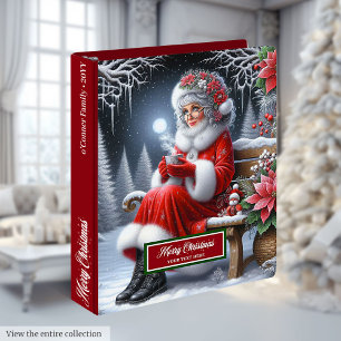 Cute Mr. and Mrs. Claus Family Memory Ring Binder