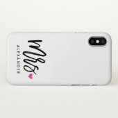 Cute Mrs. (NAME) iPhone Case (Back (Horizontal))