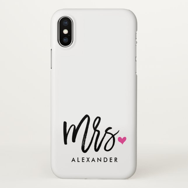 Cute Mrs. (NAME) iPhone Case (Back)