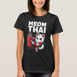 Cute Muay Thai Boxing Cat Martial Arts Muay Thai F T-Shirt