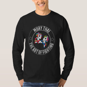 Cute Muay Thai Unicorn Girls T-Shirt