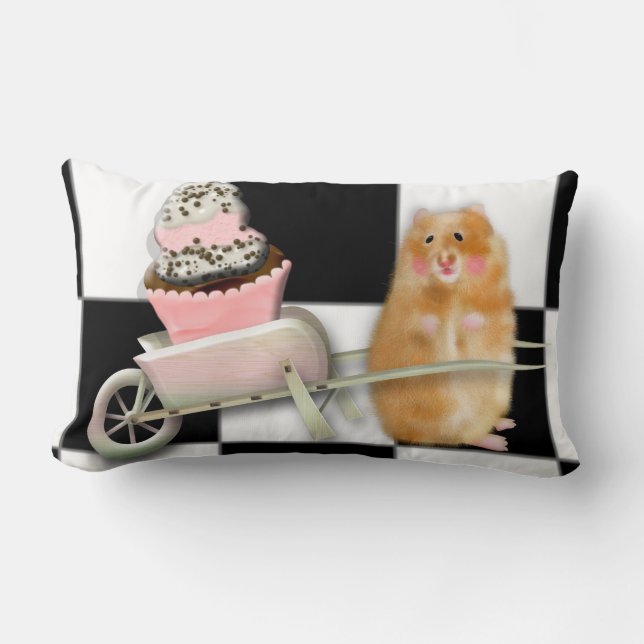 Cute muffin cupcake with hamster pillow (Front)