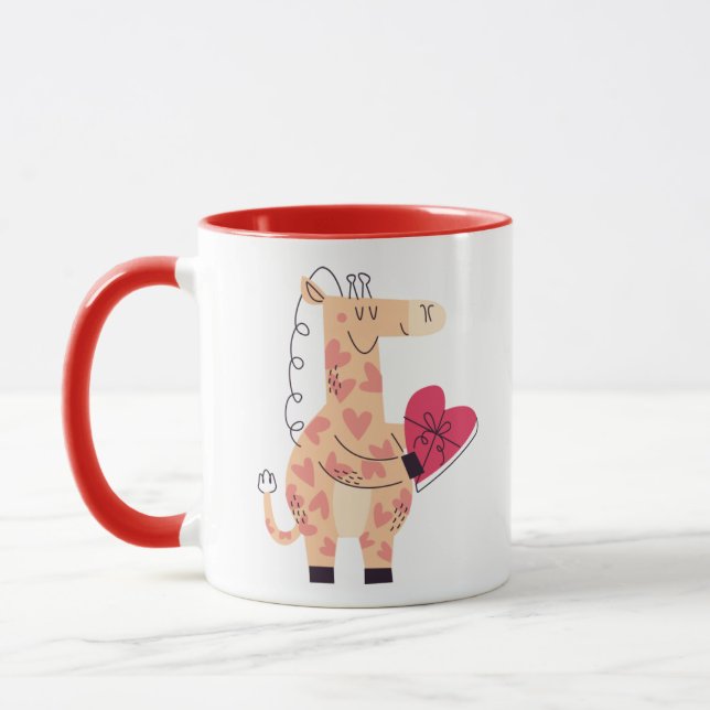 Cute mug with a giraffe  (Left)