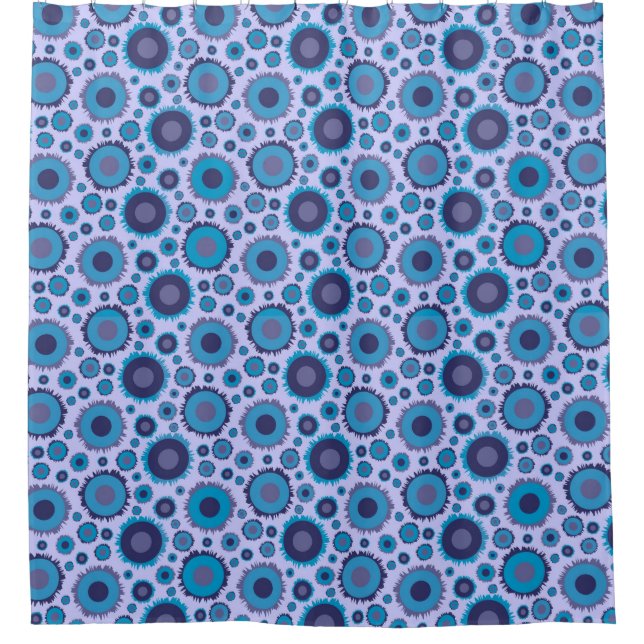 Cute multi blue colours suns patterns (Front)