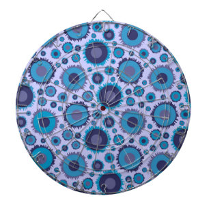 Cute multi blue colours suns patterns dartboard