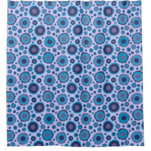 Cute multi blue colours suns patterns tile