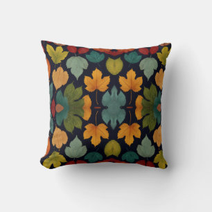 Cute multi colored Leaf's Throw Pillow