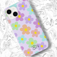 Cute multi coloured retro daisies girly floral