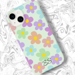 Cute multi coloured retro daisies girly floral Case-Mate iPhone 14 case