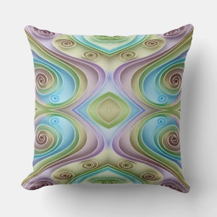 Cute multicolor all over fabric print pattern thro throw pillow