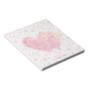 Cute Multicolor Hearts Notepad