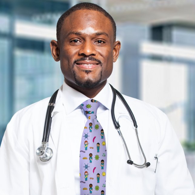 Cute Multicultural Germ Fighting Docs and Nurses Tie (Creator Uploaded)