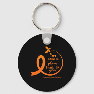 Cute Multiple Sclerosis Awareness Gift Christian B Keychain