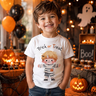 Cute Mummy Boy Halloween Trick or Treat T-Shirt