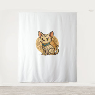 Cute Mummy Cat – Ancient Egypt Art Oversized T-Shi Tapestry