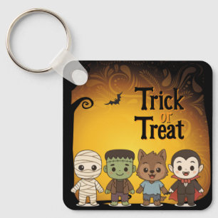 Cute mummy, Frankenstein, Dracula, werewolf    Keychain