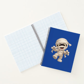 Cute Mummy Halloween Cartoon Illustration Notebook