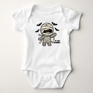 Cute Mummy Halloween I Love my Mummy Baby Bodysuit