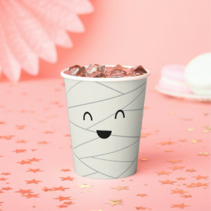 Cute Mummy Halloween Paper Cups