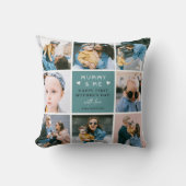 Cute 'Mummy & Me' Photo Collage 1st Mother's Day Throw Pillow (Front)