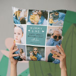 Cute 'Mummy & Me' Photo Collage 1st Mother's Day Throw Pillow<br><div class="desc">Create your own 'Mummy & Me' Keepsake Photo Pillow. Design features 8 trendy insta square pictures of your choice, the cute text 'Mummy & Me' with two little hearts - Happy First Mother's Day! a 'with love' in elegant calligraphy script and the name of whom it's from. A beautiful Mother's...</div>