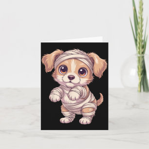 Cute Mummy Puppy Art For Dog Lovers Halloween Fun Card