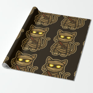 Cute Mummy Spooky Cat Wrapping Paper