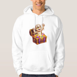 Cute Mummy Treasure Chest Halloween Trick or Treat Hoodie