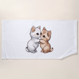 Cute Munchkin Cat Classic T-Shirt Beach Towel