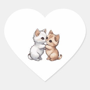 Cute Munchkin Cat Classic T-Shirt Heart Sticker