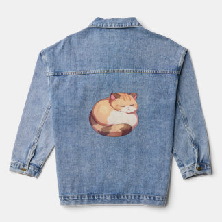 Cute Munchkin Cat Sleeping Classic T-Shirt Denim Jacket