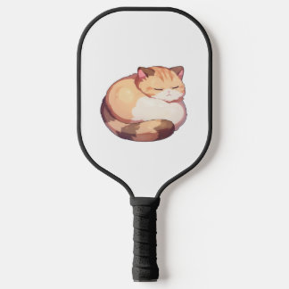 Cute Munchkin Cat Sleeping Classic T-Shirt Pickleball Paddle