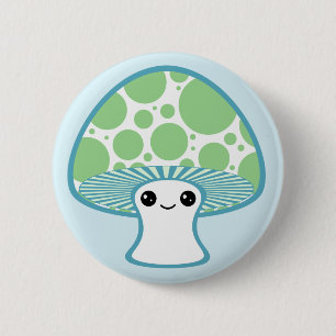 Cute Mushroom 2 Inch Round Button