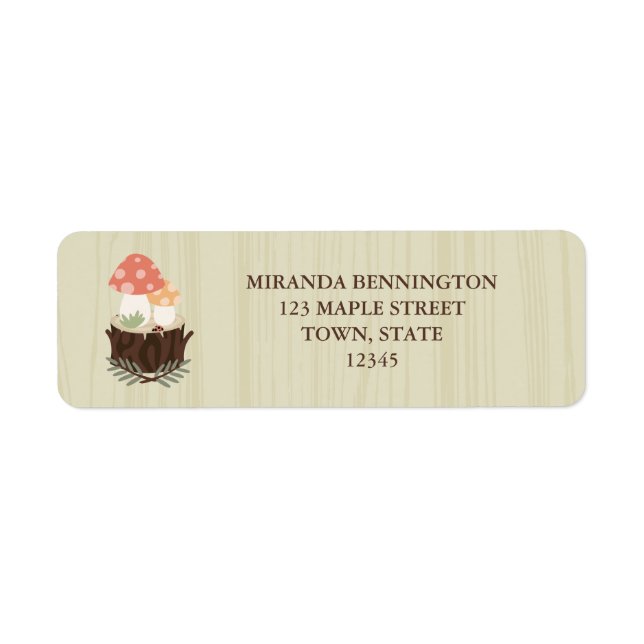 Cute Mushroom Address Label (Front)