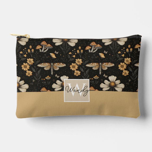 Cute Mushroom and Flowers Fall Pattern  Accessory Pouch (Front)