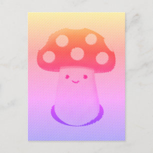 Cute Mushroom Art Postcard