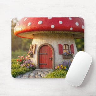 Cute Mushroom Cottage Mouse Pad