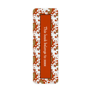 Cute Mushroom Doodle Booklabel Design