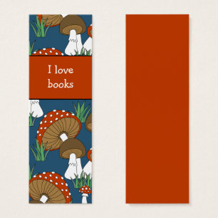 Cute Mushroom Doodle Bookmark Design